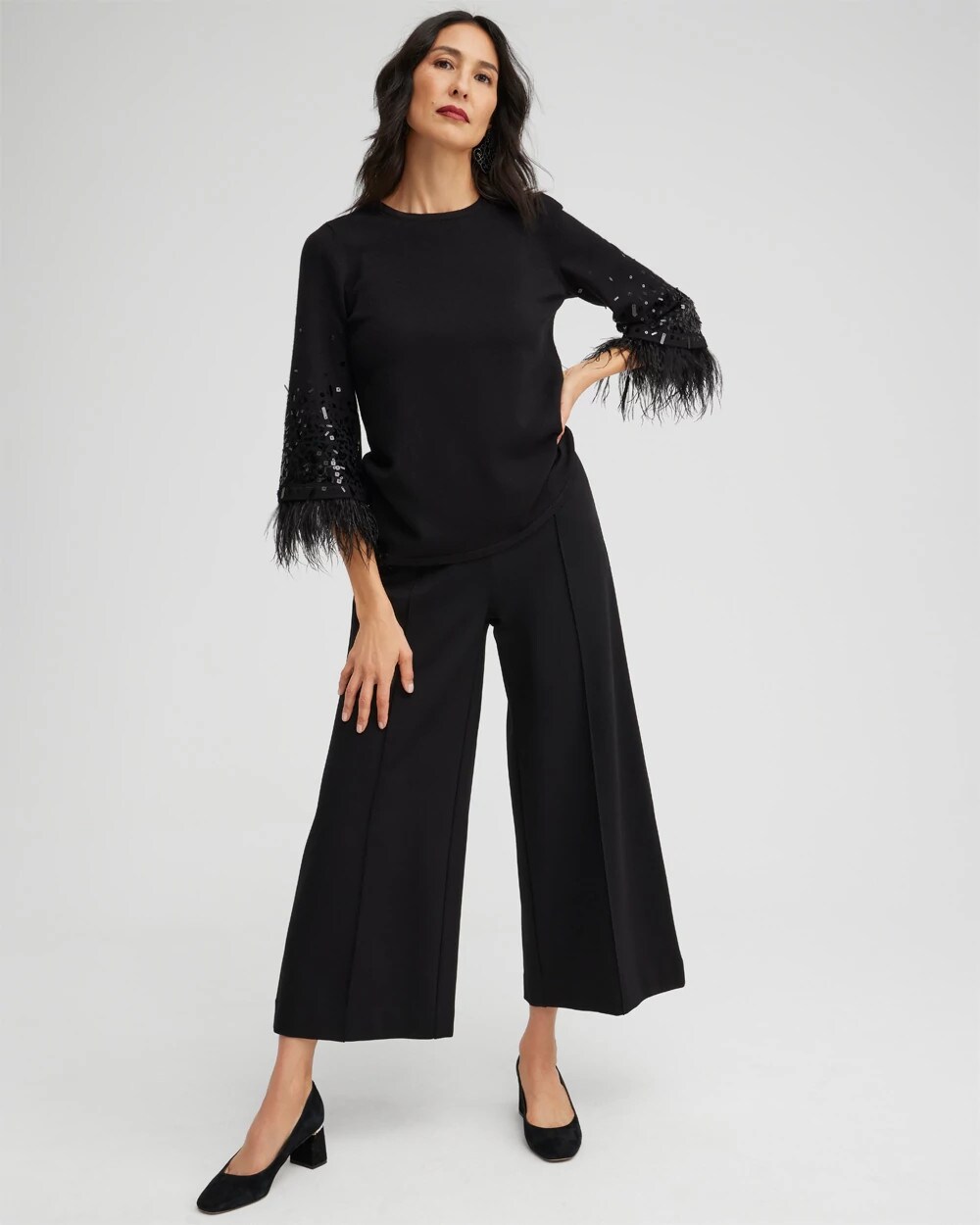 ECOVERO Embellished Pullover Sweater