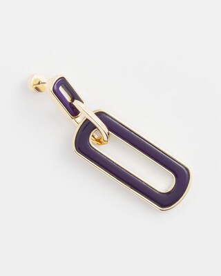 Violet Oval Drop Earrings