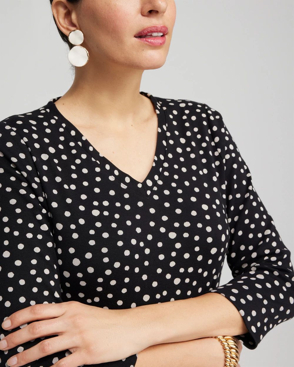 Polka Dot Everyday 3/4 Sleeve Tee