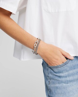 Silver Tone Chain Bracelet