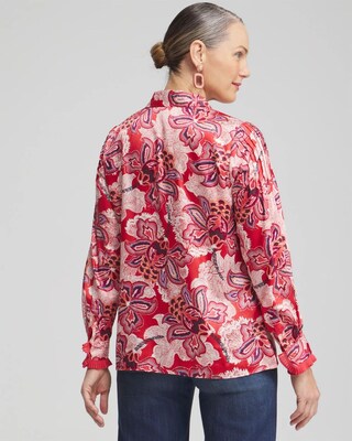 Floral Pleated Blouse