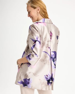 Travelers™ Collection Iris Collared Long Jacket click to view larger image.