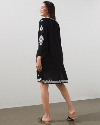 Embroidered Swim Dress Coverup