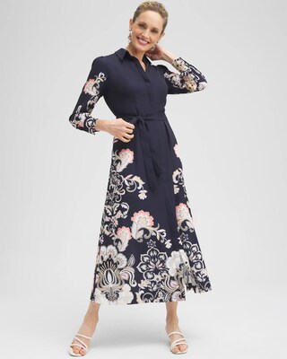 Floral Maxi Shirt Dress