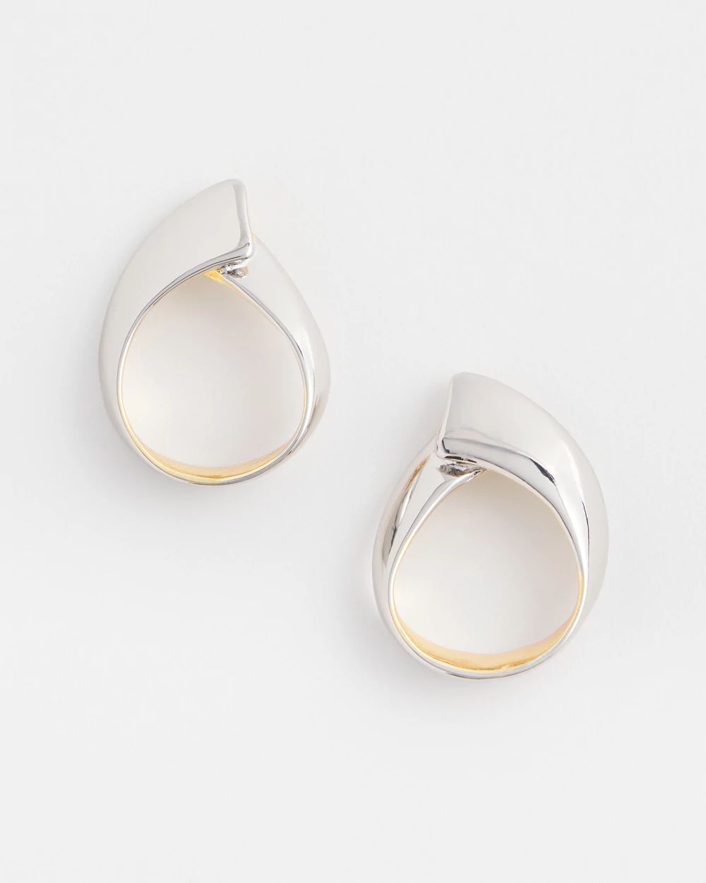 No Droop™ Mixed Metal Twist Earrings