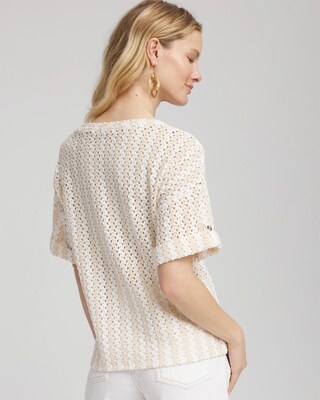 Textured Roll Cuff Tee click to view larger image.