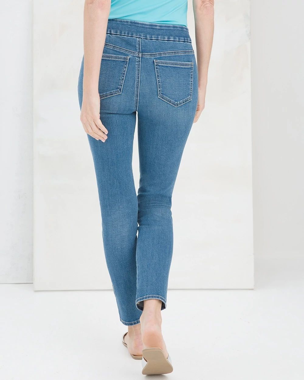Chain-Trim Pull-On Jeggings