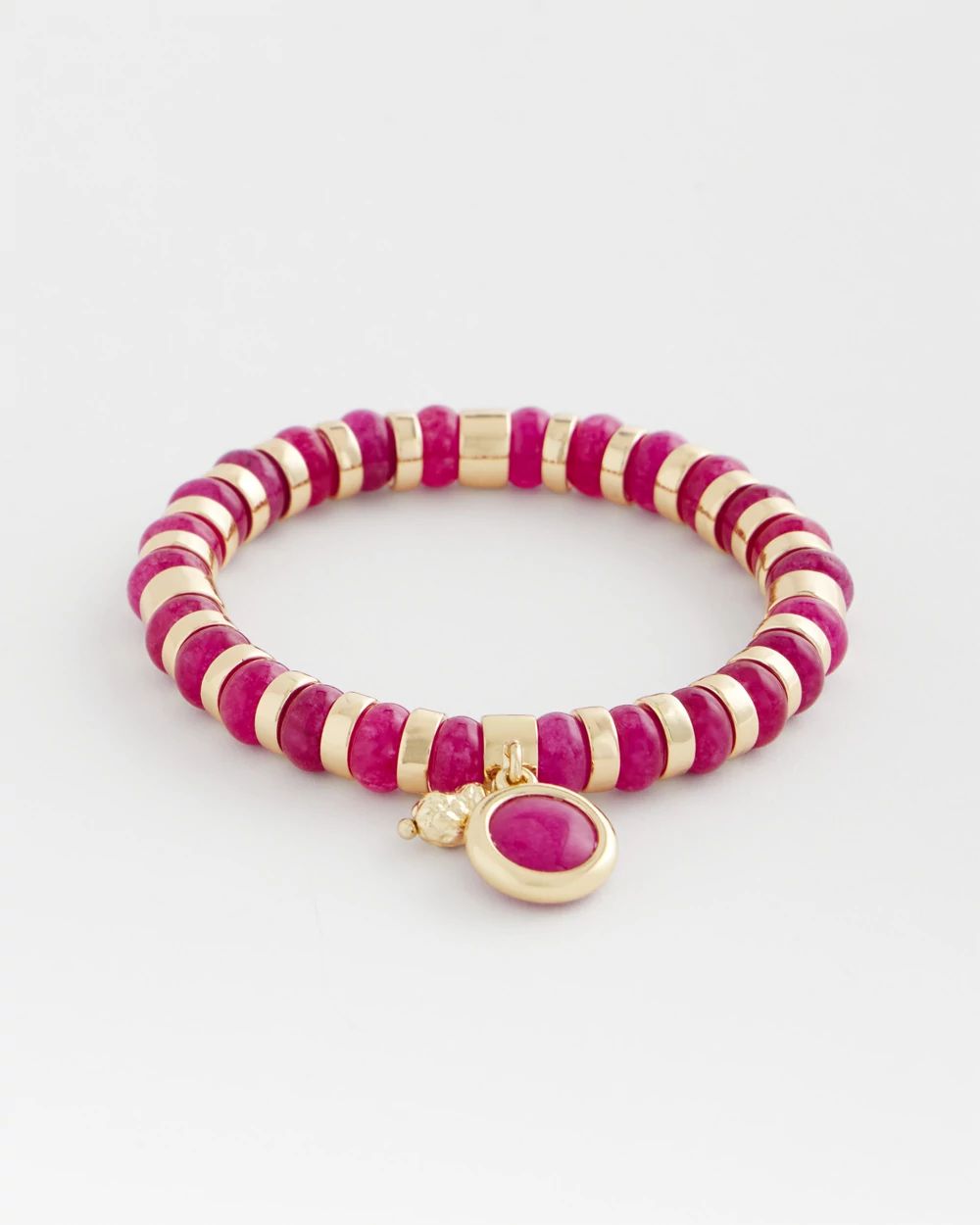 Pink Stone Stretch Bracelet