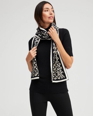 Jacquard Animal Print Scarf