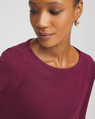 Stretch Cotton Boatneck Tunic click to view larger image.