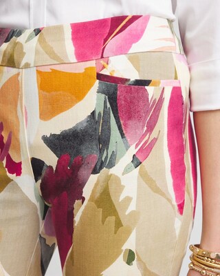 Brigitte™ Abstract Floral Slub Pants click to view larger image.