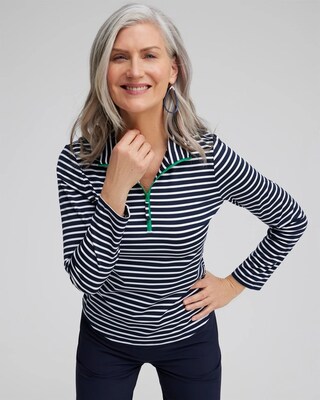 Zenergy® UPF Stripe Long Sleeve Top
