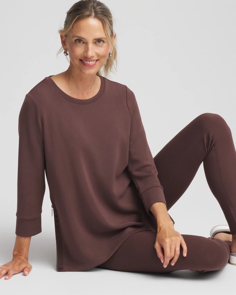 Zenergy® Scuba Satin-Trim Tunic