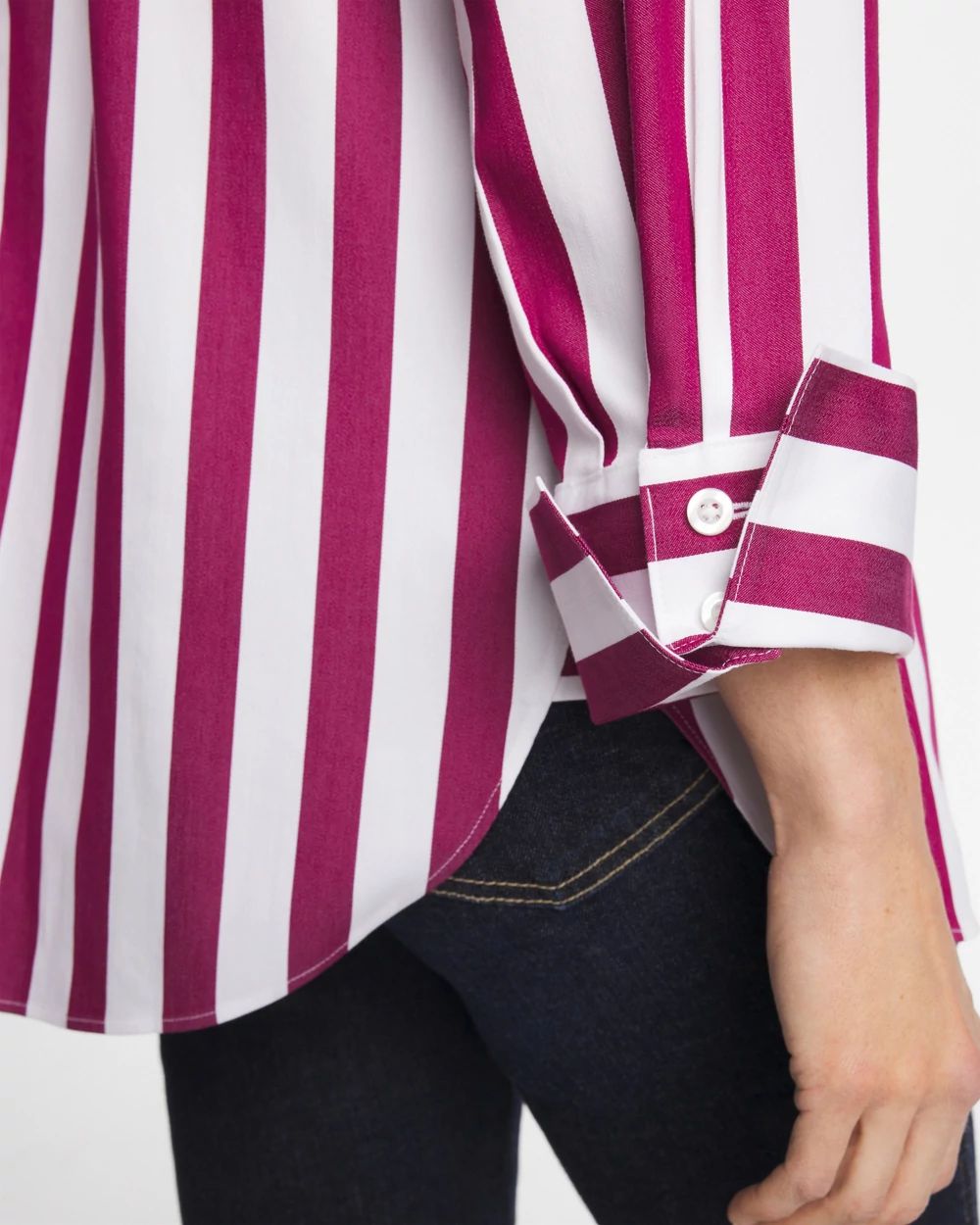 No Iron™ Stretch Striped Shirt click to view larger image.