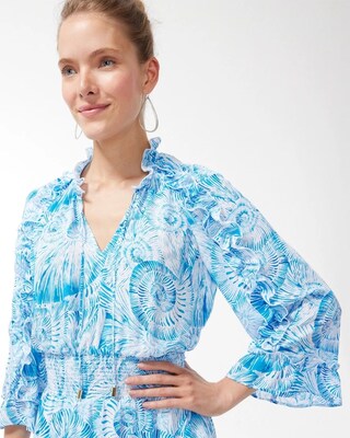 Chiffon Bell Sleeve Dress