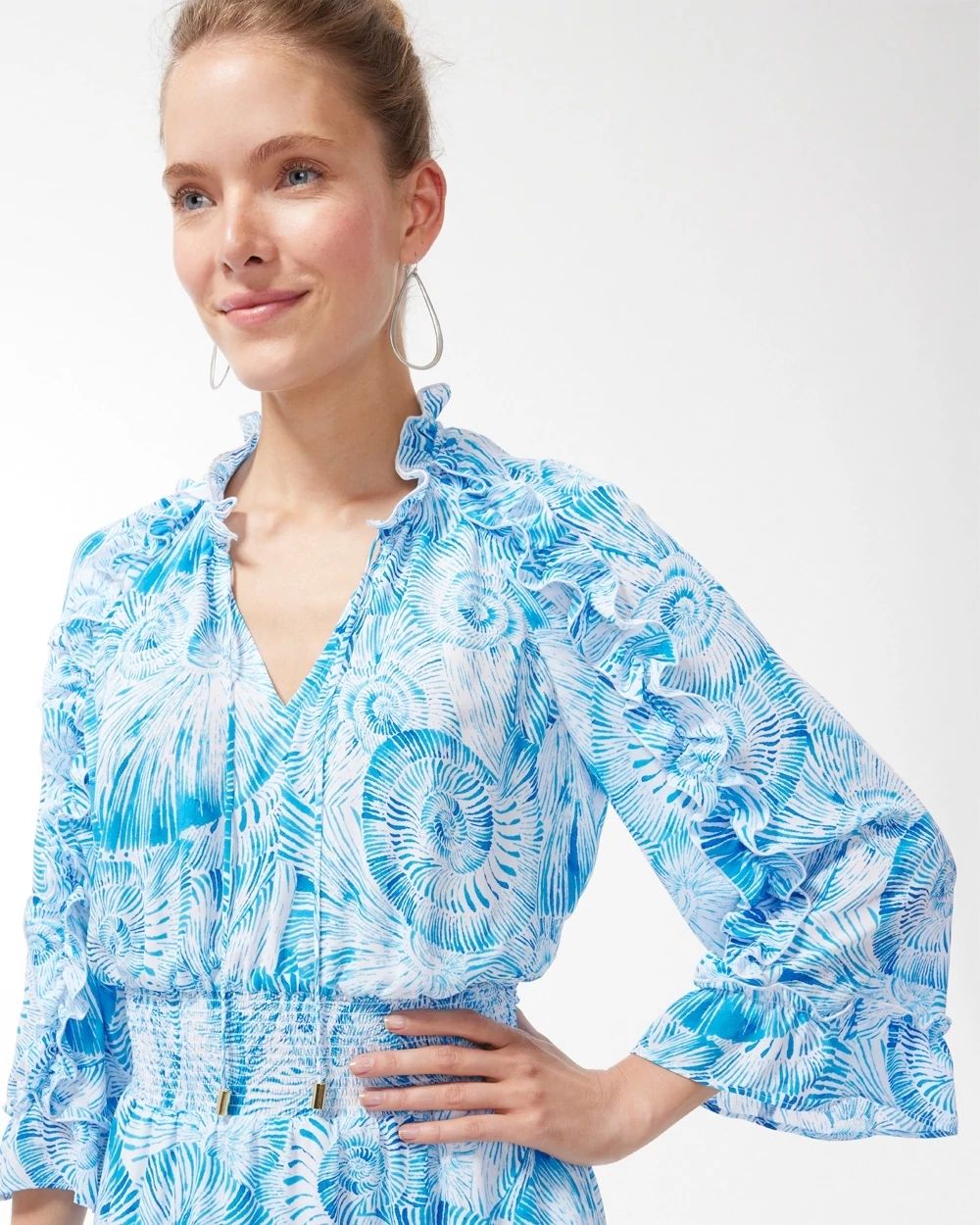 Chiffon Bell Sleeve Dress