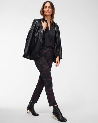 Juliet Ponte Floral Ankle Pants click to view larger image.