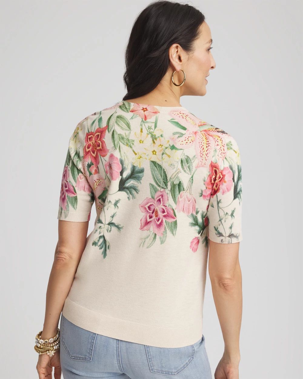 Garden Crewneck Pullover Sweater click to view larger image.