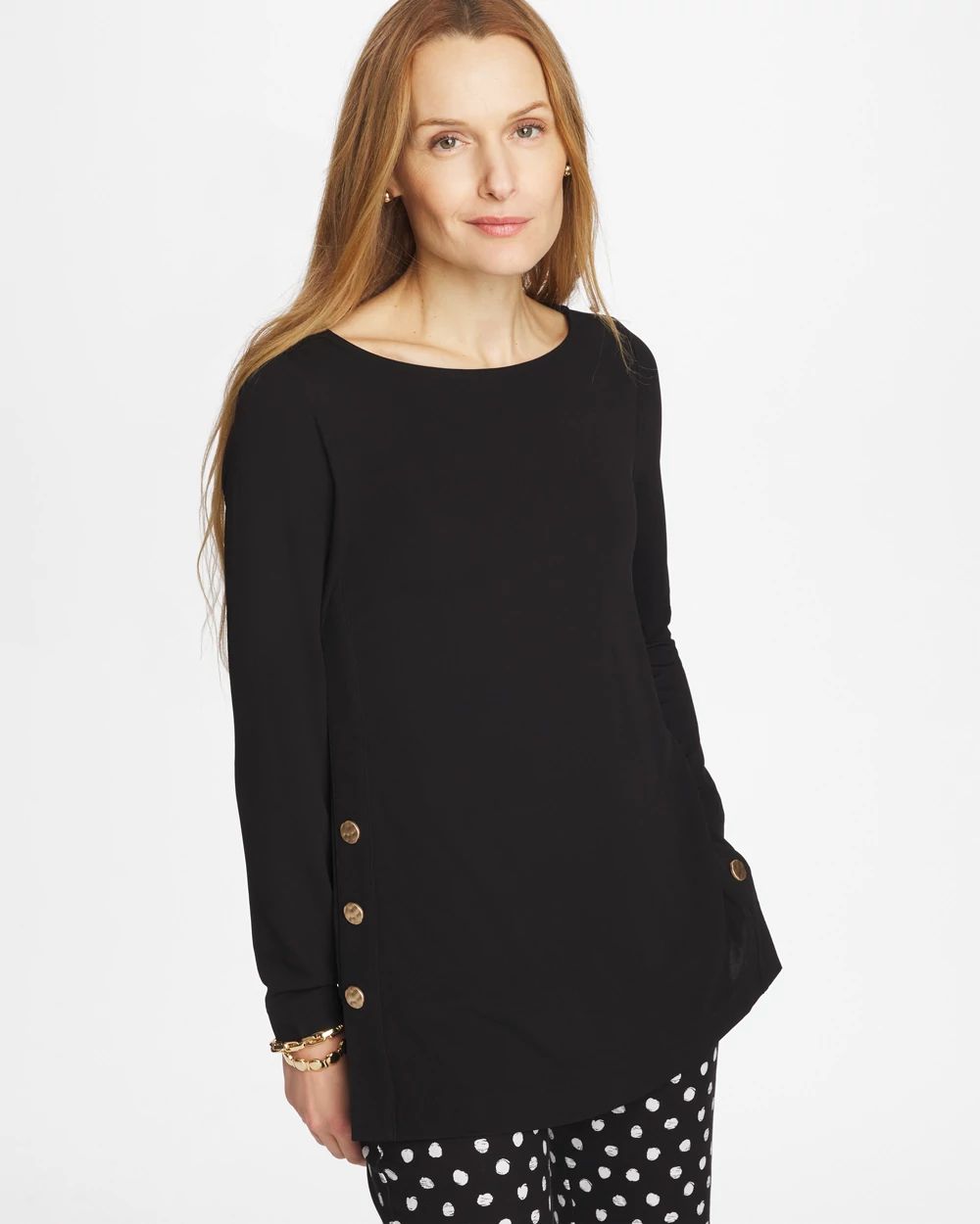 Matte Jersey Button Tunic