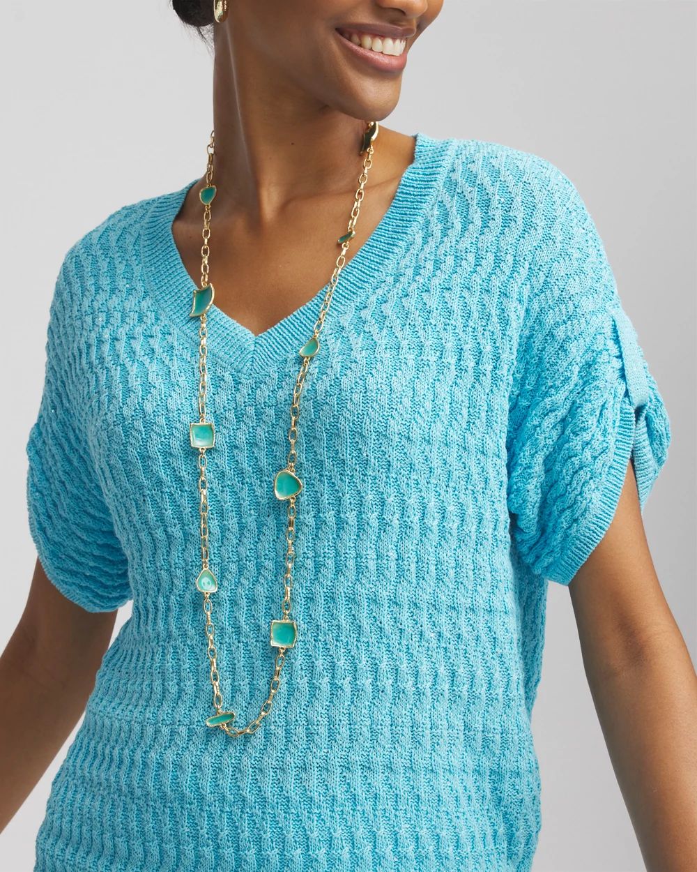 Gold Tone Single-Strand Necklace