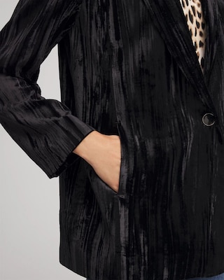 Velvet Shawl Collar Blazer click to view larger image.