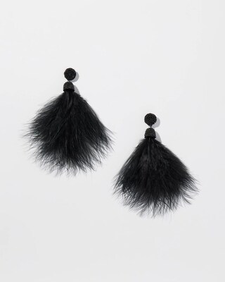 Feather Drop Earrings