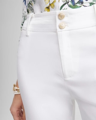Trapunto Wide Leg Cropped Pants