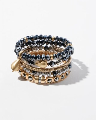 Gold Dangle Stretch Bracelet