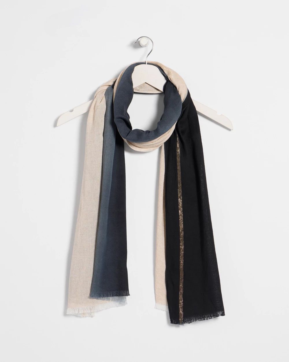 Cotton Metallic Ombre Oblong Scarf