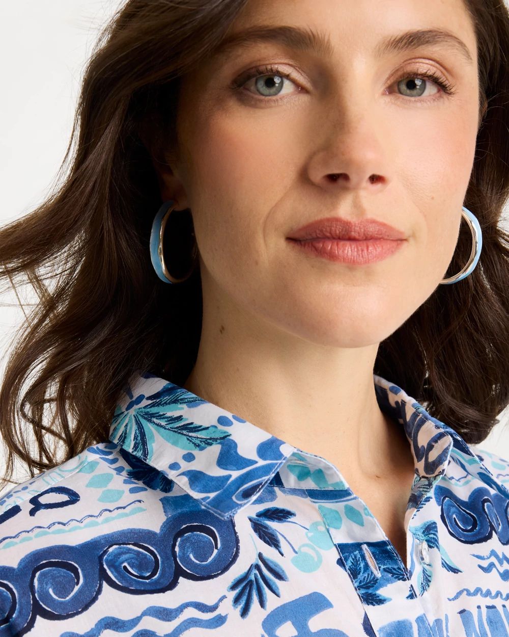 Sea Glass Inspired Hoop Earrings click to view larger image.