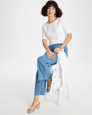 Pima Elbow Sleeve Tee click to view larger image.