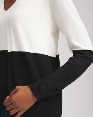 Colorblock Long Sleeve Cardigan click to view larger image.