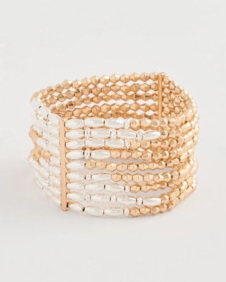 Multi-Strand Beaded Stretch Bracelet