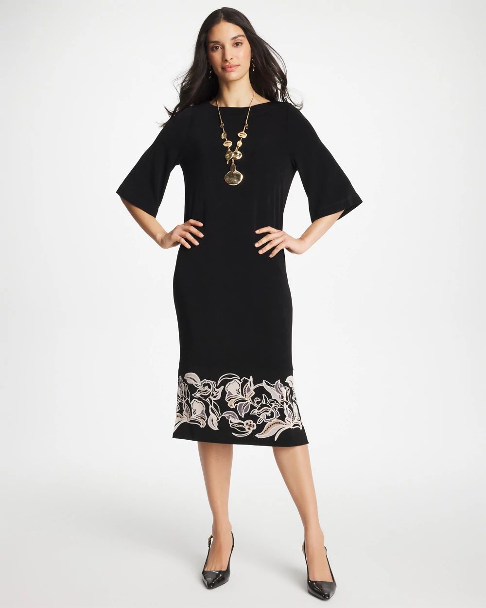 Travelers™ Border Kimono Sleeve Dress