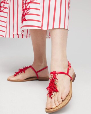 Coral Beach T-Strap Sandals click to view larger image.