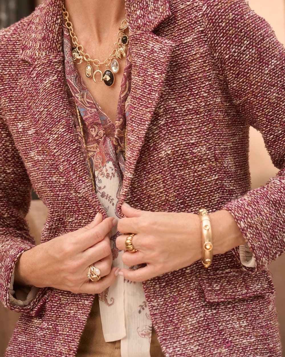 Tweed Sweater Blazer