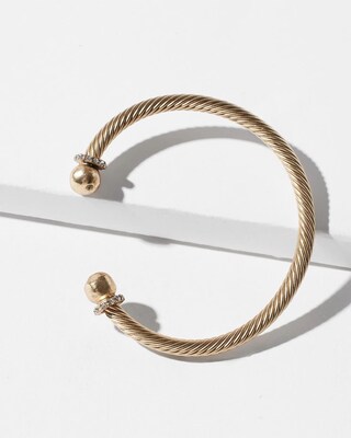 Gold Tone Flex Cuff Bracelet