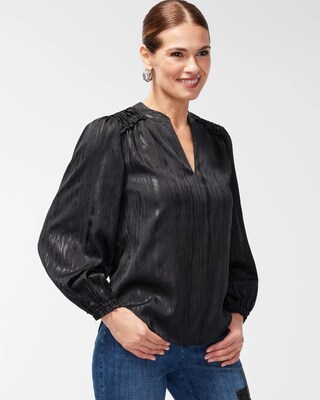 Shimmery Pintuck Shirt