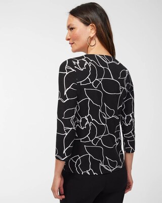 Touch of Cool Lines Square Neck Tee