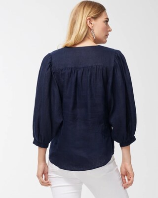 Linen Popover Blouse
