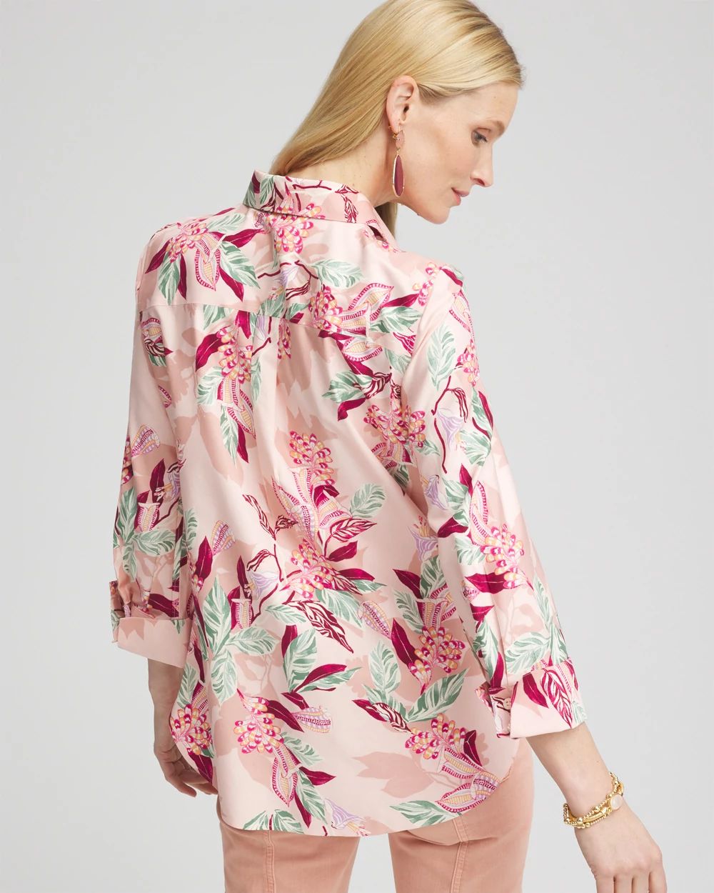 No Iron™ Sateen Floral Shirt