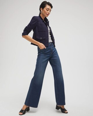 Ponte Cropped Jacket