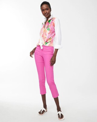 No Iron Stretch 3/4 Sleeve Foliage Shirt