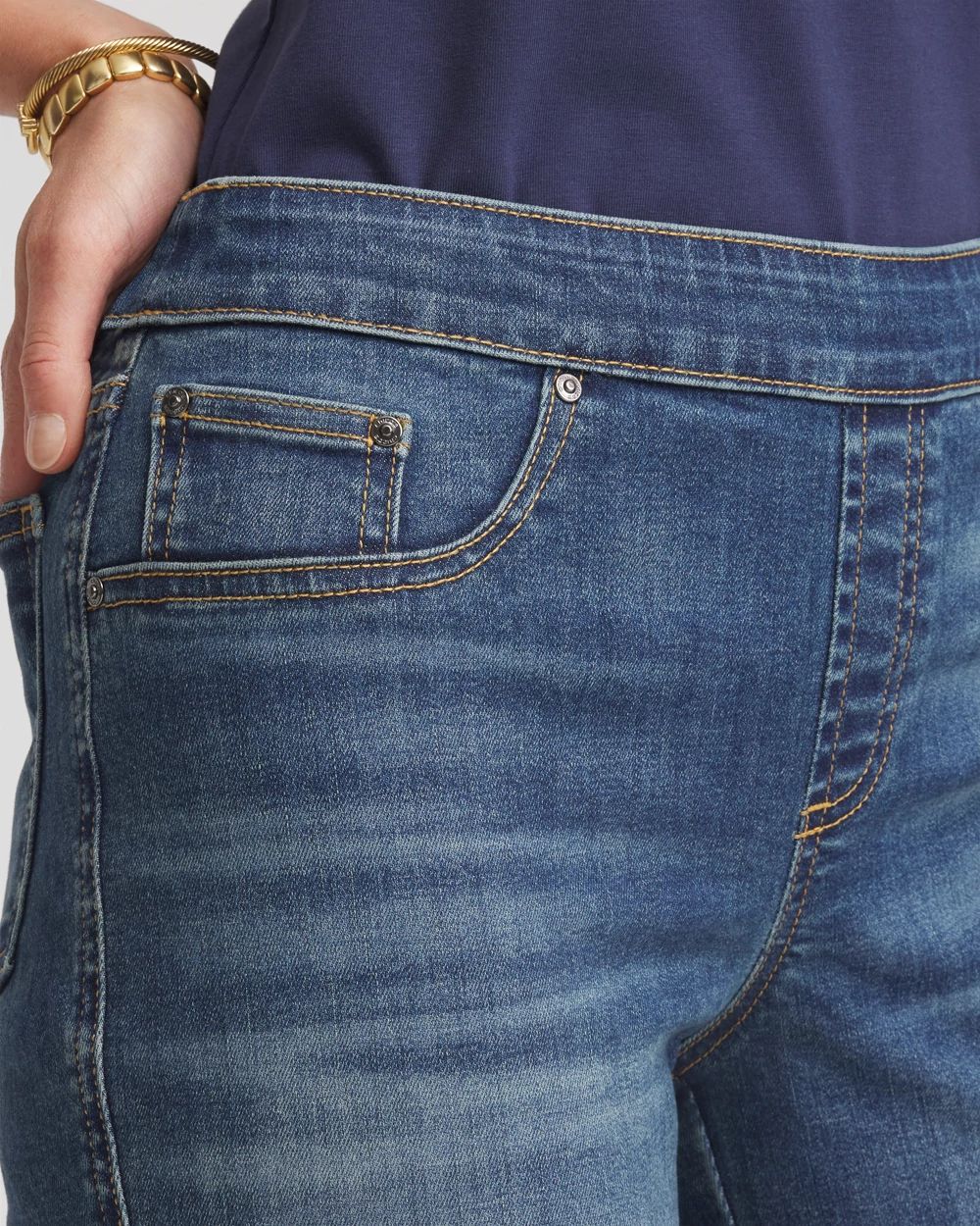 Pull-On Slim-Fit Ankle Jeggings