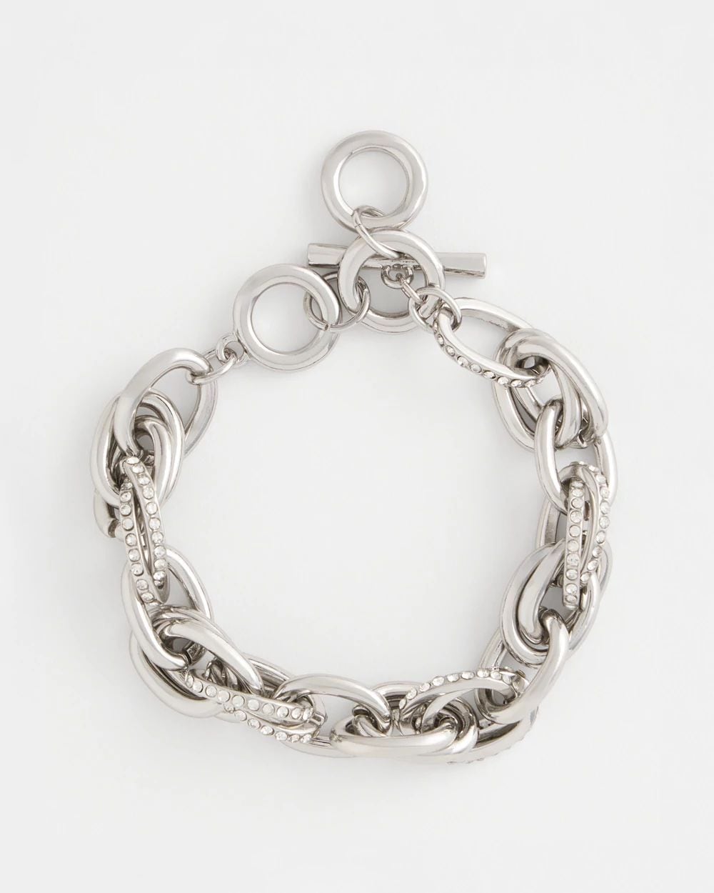 Pave Link Toggle Bracelet