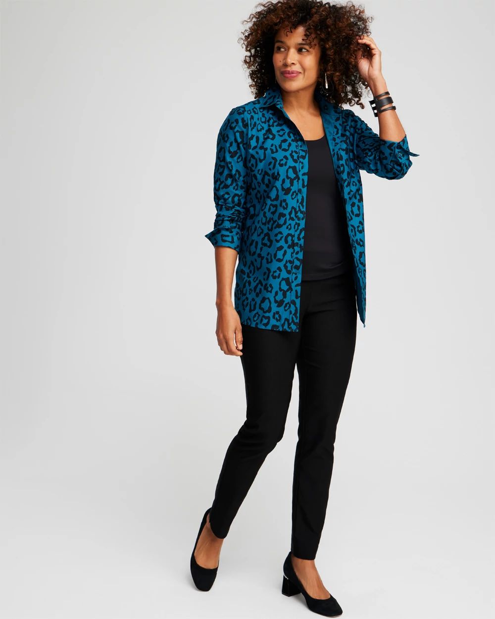 No Iron™ Stretch Animal Print Shirt