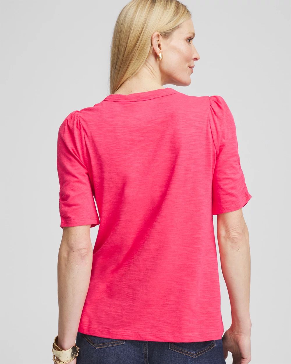 Slub Split Neck Henley Tee