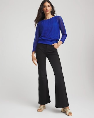 Touch of Cool™ Textured Banded-Hem Top click to view larger image.