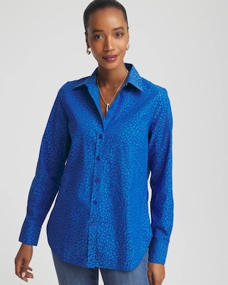 No Iron™ Jacquard Animal Motif Shirt
