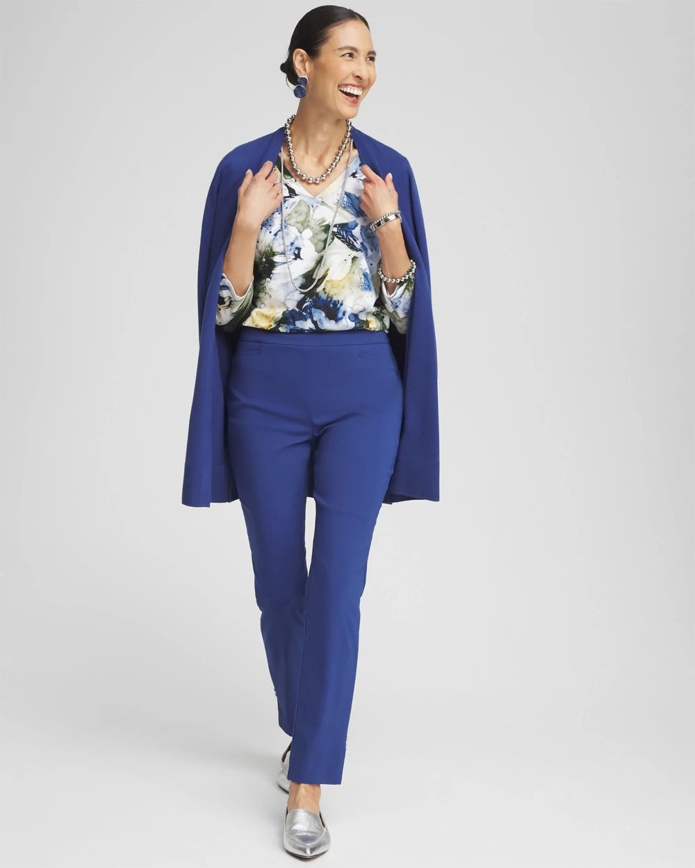 Petite Brigitte Rivet Slit Ankle Pants